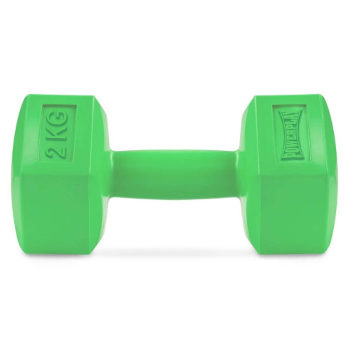 Гантель композитна PowerPlay Hercules 1x2 кг, зелена, код: PP_4124_2kg