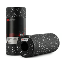 Роллер масажер (валик, ролик) гладкий Hop-Sport EPP 33см HS-P033YG чорно-білий, код: 5902308233317