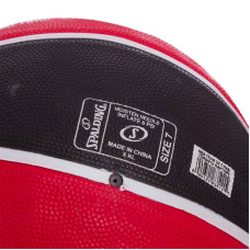 М"яч баскетбольний гумовий Spalding NBA Team Toronto Raptors №7, червоний-чорний, код: 83511Z