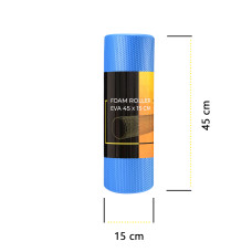 Масажний ролик Cornix EVA+ 450x150 мм, блакитний, код: XR-0304