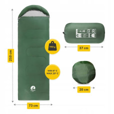Спальний мішок (спальник) ковдра Mountain Standard 2 в 1, 8 ...+20°C R, Olive/Grey, код: P-5905973400961