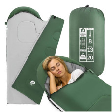 Спальний мішок (спальник) ковдра Mountain Standard 2 в 1, 8 ...+20°C R, Olive/Grey, код: P-5905973400961