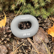 Еспандер кистьовий силіконовий PowerPlay Hand Grip Large 25 кг, сірий, код: PP_4336_Grey_25kg