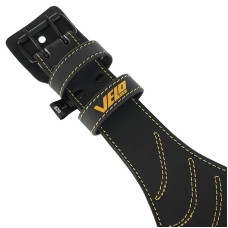 Пояс атлетичний шкіряний Velo M ширина-15см, чорний-золотий, код: VL-9738_M