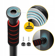 Турнік розсувний 4Fizjo Basic 61.5-100 см, чорний-червоний, код: P-5905973402712