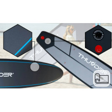 Надувна SUP дошка Thunder Steel з веслом, 3650х760х150 мм, синій, код: SUP-STEEL-BLUE