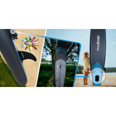 Надувна SUP дошка Thunder Steel з веслом, 3650х760х150 мм, синій, код: SUP-STEEL-BLUE