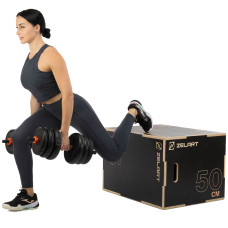 Пліобокс для кросфіту Zelart Wood Plyo Box 1шт, 75см, чорний, код: FI-4884-2