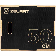 Пліобокс для кросфіту Zelart Wood Plyo Box 1шт, 75см, чорний, код: FI-4884-2