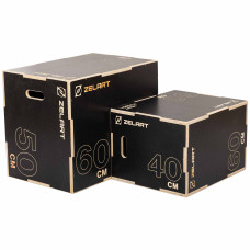 Пліобокс для кросфіту Zelart Wood Plyo Box 1шт, 75см, чорний, код: FI-4884-2