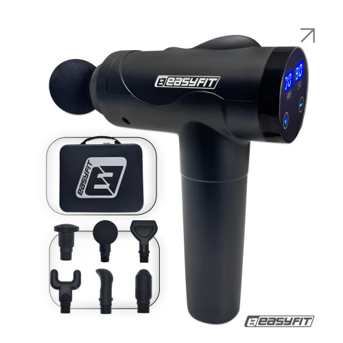 Перкусійний масажер для спини EasyFit Vibe 6 насадок, 30 режимів, код: EF-2072