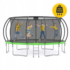 Батут із внутрішньою сіткою 4Fizjo Pro 16FT 496 см Black/Green, код: P-5907739319241