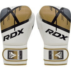 Боксерські рукавиці RDX F7 Ego 8 унцій, білий-золотий, код: BGR-F7GL-8oz