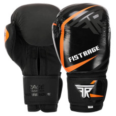 Боксерські рукавиці шкіряні Fistrage 12oz, чорний, код: VL-4279_12BK