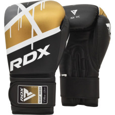 Боксерські рукавиці RDX F7 Ego 14 унцій, чорний-золотий, код: BGR-F7BGL-14oz