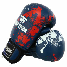 Боксерські рукавички Mike Tyson PVC 12 унції, синій, код: VL-8448_12BL