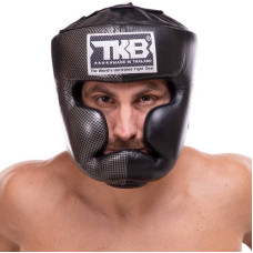 Шолом боксерський з повним захистом шкіряна Top King Empower L чорний-срібний, код: TKHGEM-02_LBKS-S52