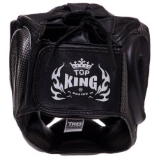 Шолом боксерський з повним захистом шкіряна Top King Empower L чорний-срібний, код: TKHGEM-02_LBKS-S52