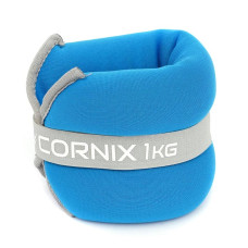 Обважнювачі-манжети для ніг та рук Cornix 2x1 кг, синій-сірий, код: XR-0176