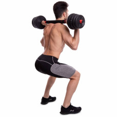 Набір гантелей зі штангою та гирями 3в1 BioGym багатофункціональний 30кг, чорний-червоний, код: LN-1100-30-S52