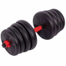 Набір гантелей зі штангою та гирями 3в1 BioGym багатофункціональний 30кг, чорний-червоний, код: LN-1100-30-S52