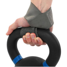Лямки для тяги Ezous Leather Lifting Straps Pro 610x45 мм, 2шт, сірий, код: B-08