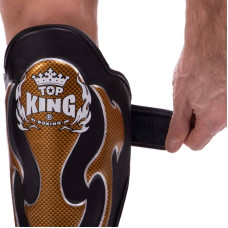 Захист гомілки та стопи для єдиноборств Top King Super Snake XL чорний-жовтий, код: TKSGEM-01GD-B_XLBKY-S52