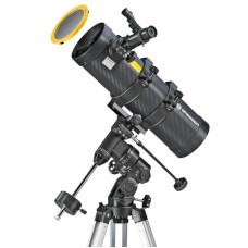 Телескоп Bresser Spica 130/1000 EQ3 Reflector Solar Carbon з сонячним фільтром і адаптером для смартфона (4630100), код: 929320-SVA