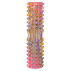 Ролер масажний циліндр (ролик мфр) FitGo Grid Spine Roller, 450x95 мм, рожевий, код: FI-9368_P