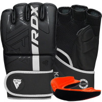 Рукавиці для ММА RDX F6 Kara Matte M, чорний-білий, код: GGR-F6MW-M