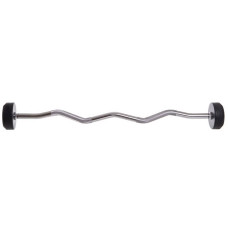 Штанга фіксована вигнута обрезиненная ZelartRubber Coated Barbell 10кг, код: TA-2687-10-S52