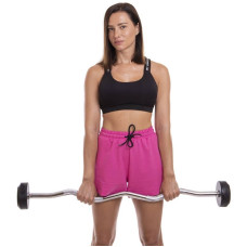 Штанга фіксована вигнута обрезиненная ZelartRubber Coated Barbell 10кг, код: TA-2687-10-S52