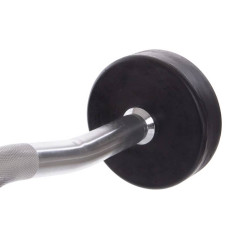 Штанга фіксована вигнута обрезиненная ZelartRubber Coated Barbell 10кг, код: TA-2687-10-S52