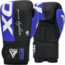 Боксерські рукавиці RDX F4 Boxing Sparring Gloves Hook&Loop 14 унцій, синій-чорний, код: BGR-F4U-14OZ