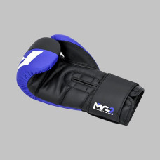 Боксерські рукавиці RDX F4 Boxing Sparring Gloves Hook&Loop 14 унцій, синій-чорний, код: BGR-F4U-14OZ