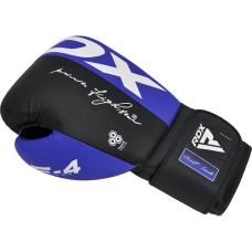 Боксерські рукавиці RDX F4 Boxing Sparring Gloves Hook&Loop 14 унцій, синій-чорний, код: BGR-F4U-14OZ