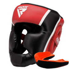 Боксерський шолом RDX Aura Plus T-17 L, червоний-чорний, код: HGR-T17RB-L+