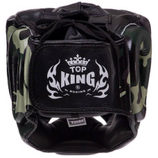 Шолом боксерський з повним захистом шкіряна Top King Empower Camouflage L камуфляж зелений, код: TKHGEM-03_LG-S52