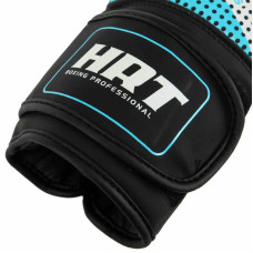 Боксерські рукавиці Hard Touch 12 унцій, чорний-блакитний, код: BO-8469_12BKN