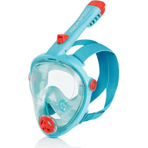Повнолицьова маска Aqua SpeedSpectra 2.0 L, бірюзовий-червоний, код:  5908217670830-SR