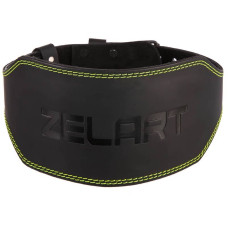 Пояс атлетичний шкіряний Zelart XXL чорний, код: VL-3349_XXL