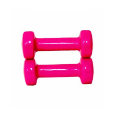 Гантель для фітнесу з вініловим покриттям Generation Fitness FF51D3A-2kg, 1х2 кг, рожевий, код: 522898-AX