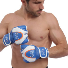 Рукавички для змішаних єдиноборств FitBox MMA Riv XL синій, код: MA-3305_XLBL