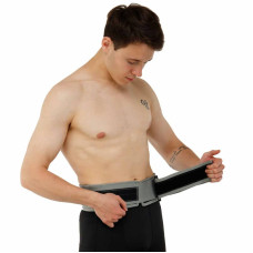 Пояс атлетичний посилений регульований Ezous Quick Locking Weightliting Belt розмір L, сірий, код: O-02_L