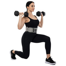 Пояс атлетичний посилений регульований Ezous Quick Locking Weightliting Belt розмір L, сірий, код: O-02_L