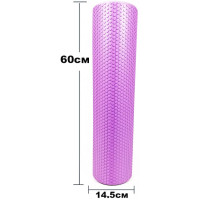 Масажний ролик EasyFit Foam Roller 60 см фіолетовий, код: EF-2032-V