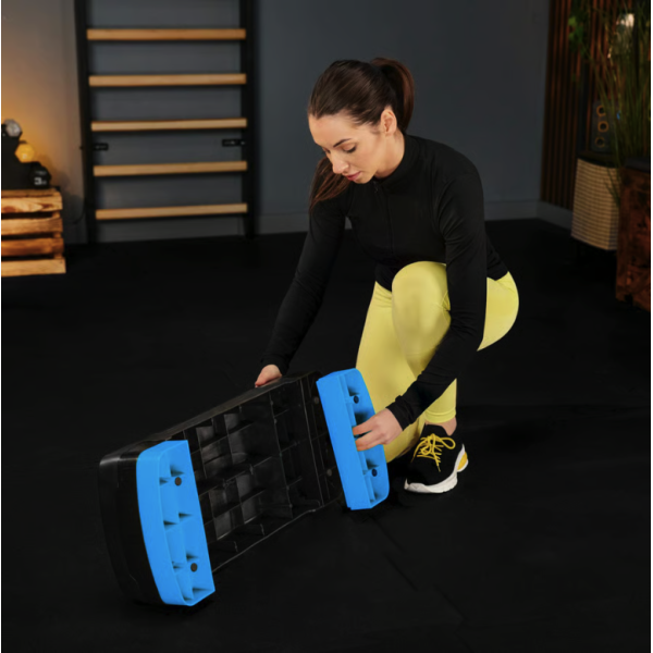 Степ платформа Trex Sport TX-030AS 3 рівнева чорно-блакитна, код: 5902308235359