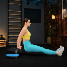 Степ платформа Trex Sport TX-030AS 3 рівнева чорно-блакитна, код: 5902308235359