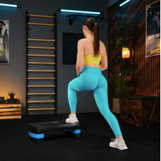 Степ платформа Trex Sport TX-030AS 3 рівнева чорно-блакитна, код: 5902308235359
