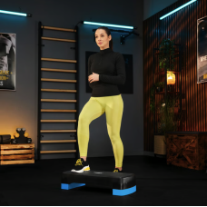 Степ платформа Trex Sport TX-030AS 3 рівнева чорно-блакитна, код: 5902308235359